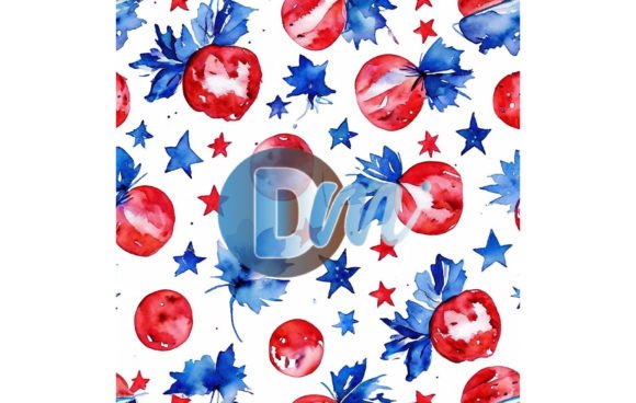 4th of July Seamless Pattern 122: A Versatile Digital Design
