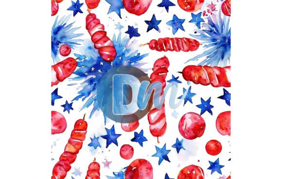4th of July Seamless Pattern 46