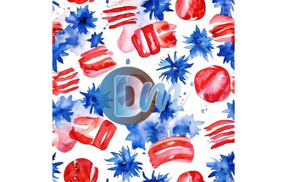 4th of July Seamless Pattern 5: A Versatile Digital Design for Festive Creativity