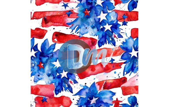 4th of July Seamless Pattern 67: A Versatile Digital Design for Patriotic Creativity