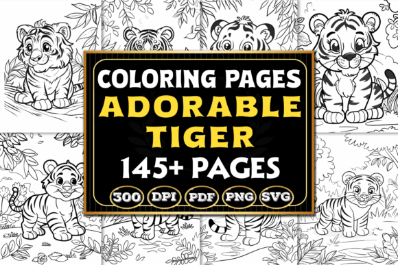 Adorable Tiger Coloring Pages