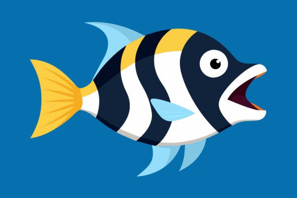 Angel Butterfly Fish Vector Illustration: A Detailed Look at This Marine Design Resource