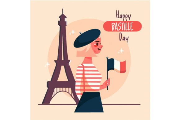 Bastille Day Illustration for Every Creative Project