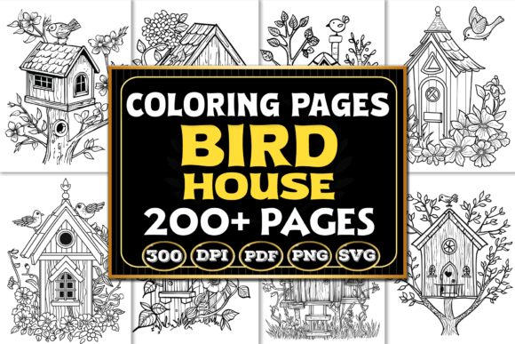 Bird House Coloring Pages