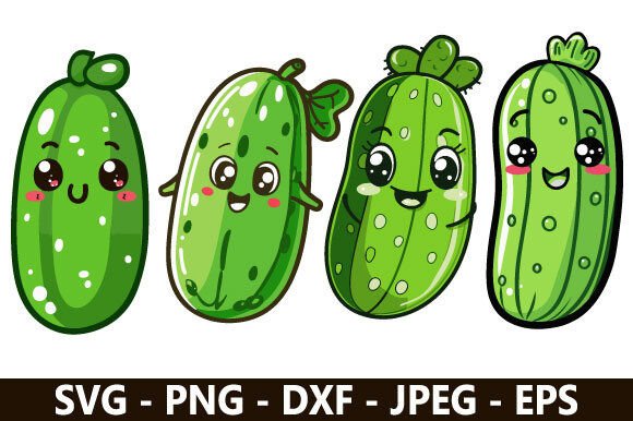 Cartoon Cucumber SVG Bundle: A Fresh Take on Digital Design Assets for Modern Creators