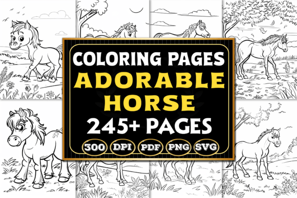Designing and Publishing Adorable Horse Coloring Pages for Print and Digital Markets