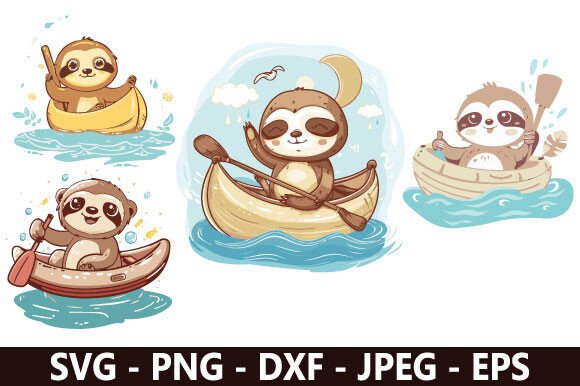 Everything You Need to Know About the Sloth Boating SVG Bundle
