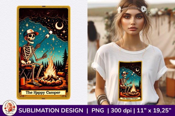 Sarcastic Skeleton Tarot, Funny Tarot: A Sublimation Design That Actually Works