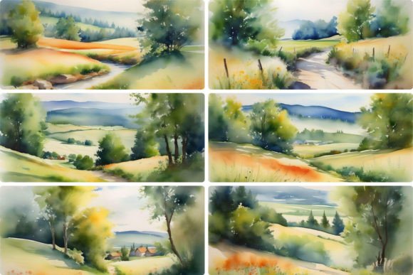 Summer Landscape: A Versatile Digital Paper Collection for Creatives and Professionals