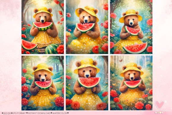 Teddy Bear with Watermelon: A Versatile Digital Design Asset for Creatives and Marketers