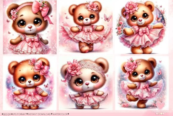 The All-in-One Cute Teddy Bear Design Kit: Unlock Creative Possibilities with High-Resolution Digital Art