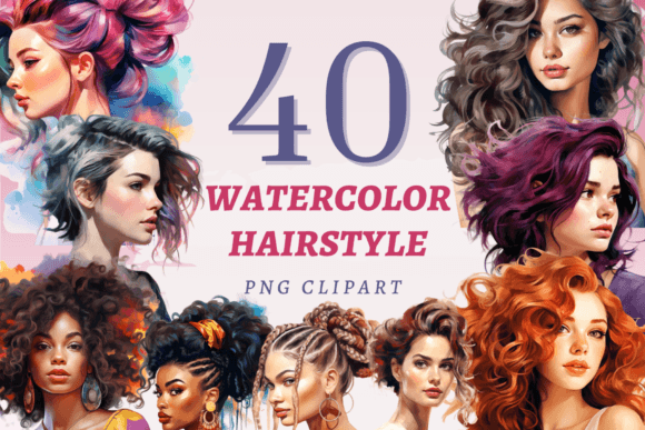 Watercolor Hairstyle PNG Bundle: A Strategic Asset for Thoughtful Design Work